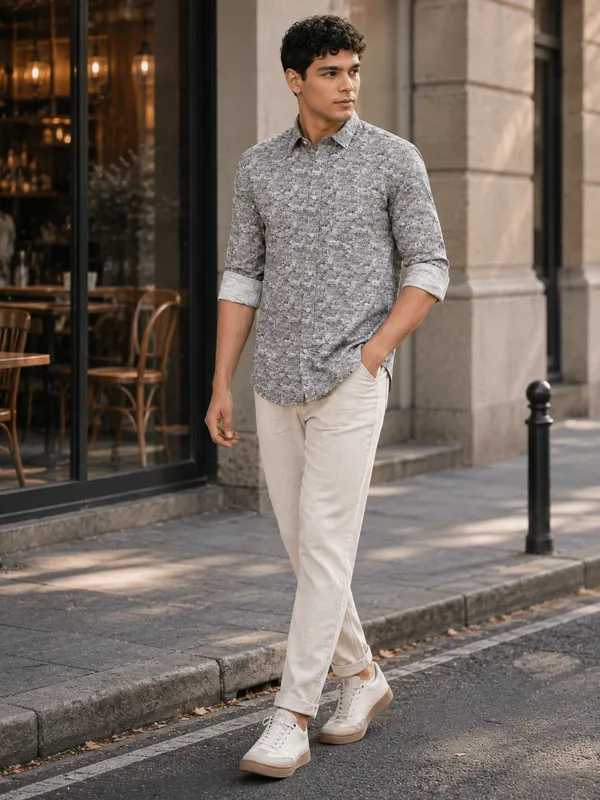 Men_S_Grey_Abstract_Print_Slim_Fit_Cotton_Shirt