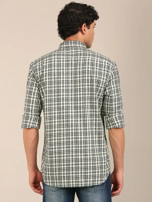 Men_S_Olive_Navy_Check_Slim_Fit_Cotton_Shirt