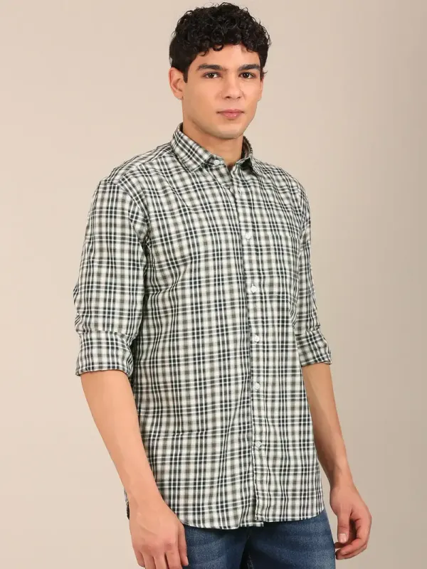 Men_S_Olive_Navy_Check_Slim_Fit_Cotton_Shirt