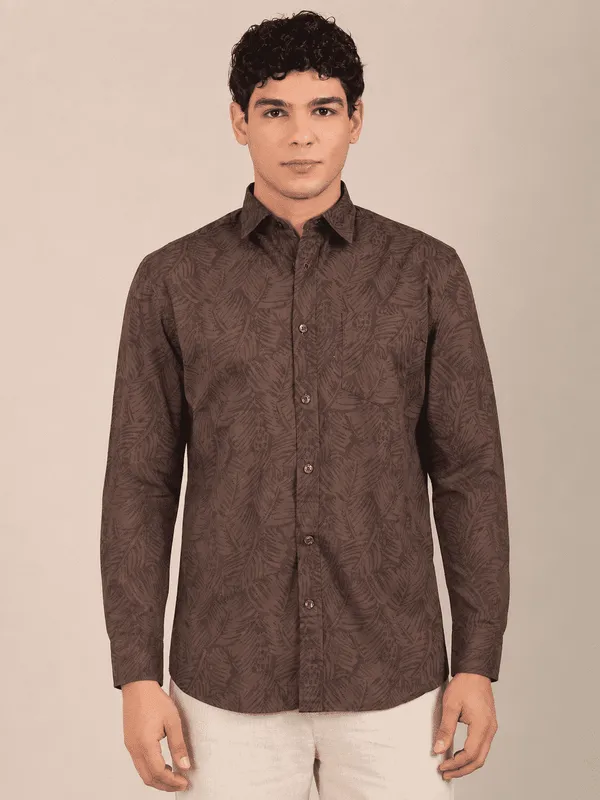 Men_S_Cocoa_Brown_Leaf_Print_Slim_Fit_Cotton_Shirt
