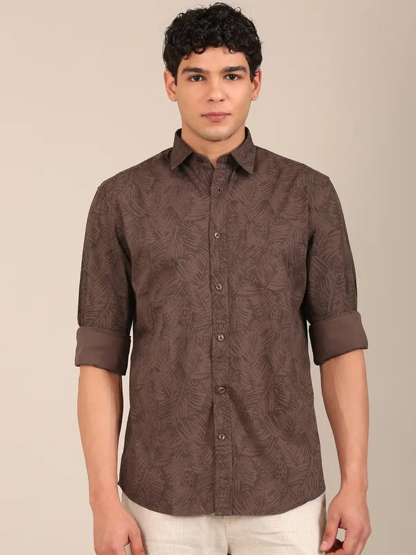 Men_S_Cocoa_Brown_Leaf_Print_Slim_Fit_Cotton_Shirt
