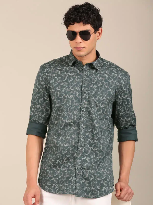 Men_S_Teal_Green_Botanical_Print_Slim_Fit_Cotton_Shirt