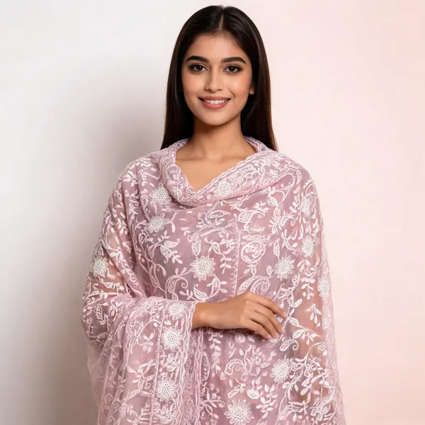 Pink_Georgette_Floral_Embroidered_Fabric_For_Women