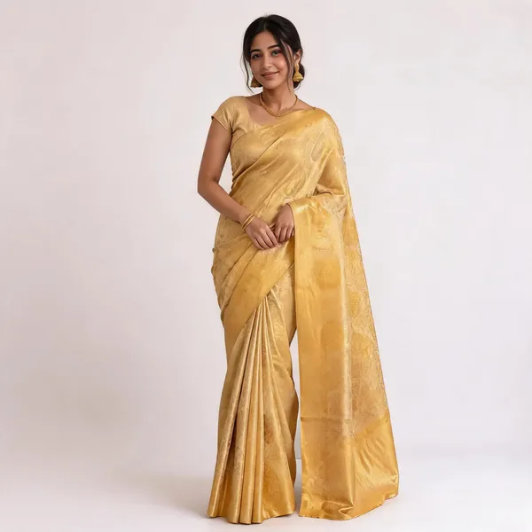 Golden_Woven_Saree_For_Women