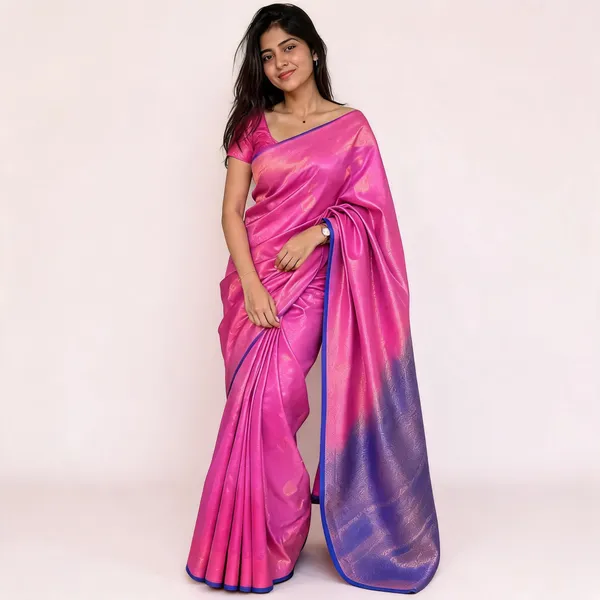 Pink_Woven_Saree_For_Women