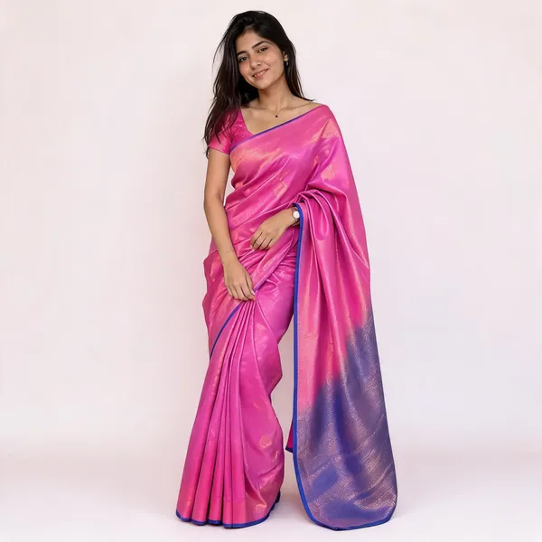 Pink_Woven_Saree_For_Women