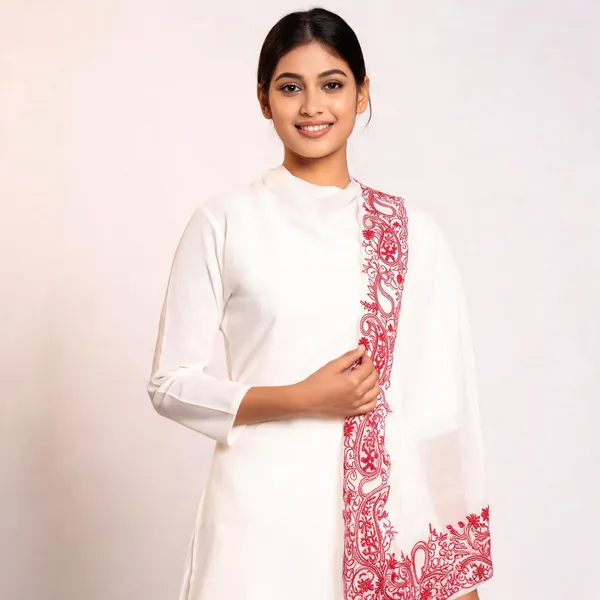 White_Georgette_Paisley_Print_Dupatta_For_Women