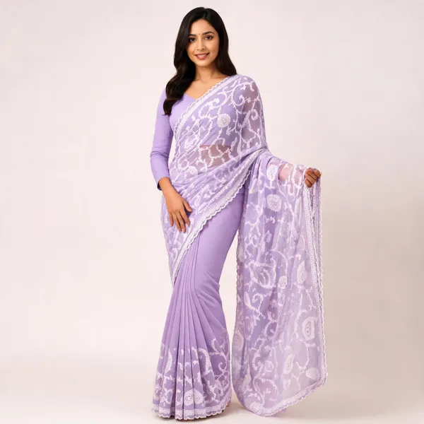 Lavender_Embroidered_Saree_For_Women