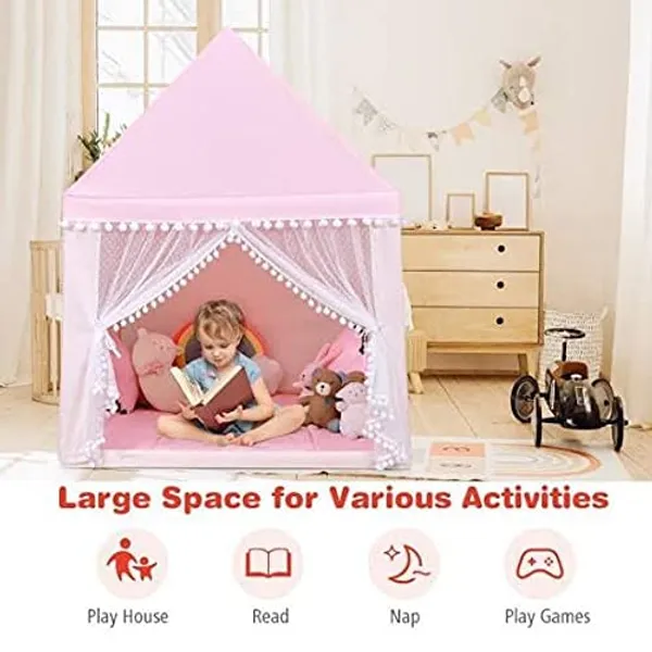 Portable_Boy_Girls_Play_Tent_House_For_Boys_Girls_Foldable_Indoor_Outdoor_Toy_Tent_Lightweight_Portable_Tent_For_Boys_Girls_Age_3_10_Years_Plan_Tent_House_Pink