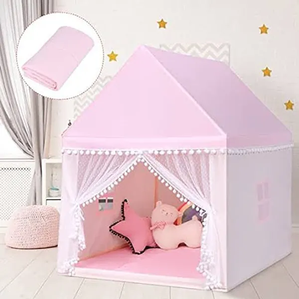 Portable_Boy_Girls_Play_Tent_House_For_Boys_Girls_Foldable_Indoor_Outdoor_Toy_Tent_Lightweight_Portable_Tent_For_Boys_Girls_Age_3_10_Years_Plan_Tent_House_Pink