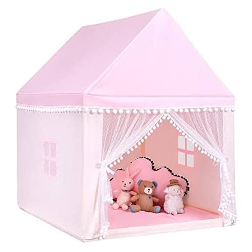 Portable_Boy_Girls_Play_Tent_House_For_Boys_Girls_Foldable_Indoor_Outdoor_Toy_Tent_Lightweight_Portable_Tent_For_Boys_Girls_Age_3_10_Years_Plan_Tent_House_Pink
