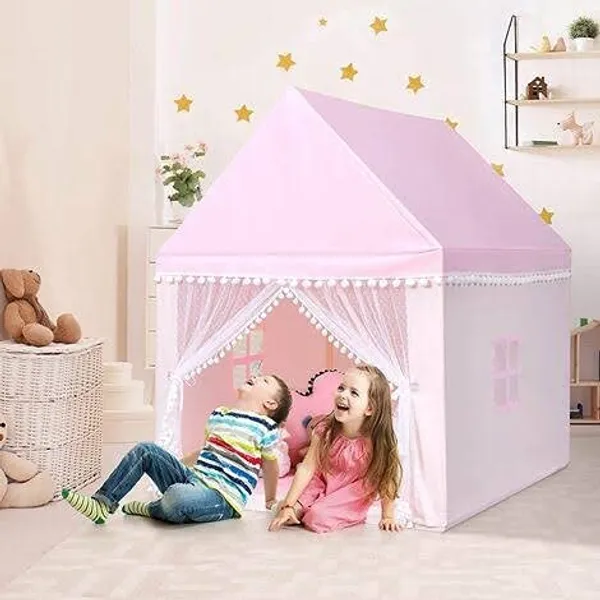 Portable_Boy_Girls_Play_Tent_House_For_Boys_Girls_Foldable_Indoor_Outdoor_Toy_Tent_Lightweight_Portable_Tent_For_Boys_Girls_Age_3_10_Years_Plan_Tent_House_Pink