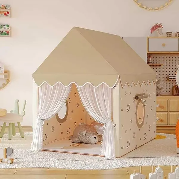 Portable_Boy_Girls_Play_Tent_House_For_Boys_Girls_Foldable_Indoor_Outdoor_Toy_Tent_Lightweight_Portable_Tent_For_Boys_Girls_Age_3_10_Years_Smiely_Tent_House