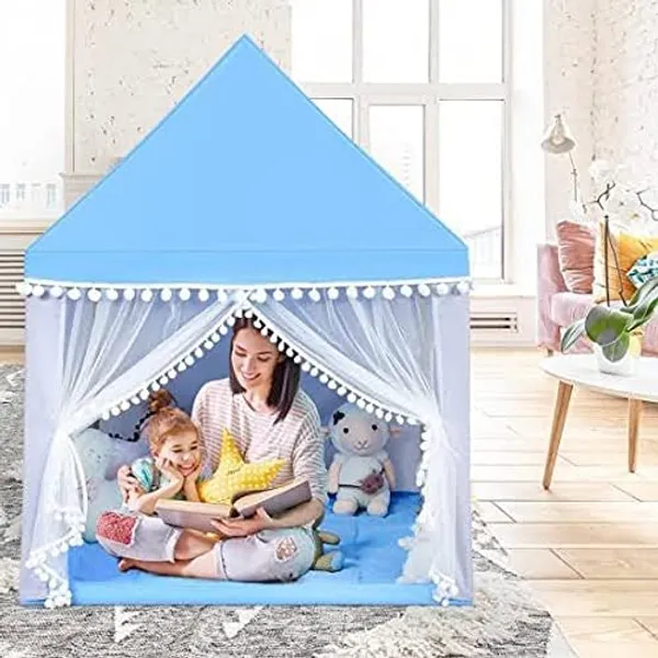 Portable_Boy_Girls_Play_Tent_House_For_Boys_Girls_Foldable_Indoor_Outdoor_Toy_Tent_Lightweight_Portable_Tent_For_Boys_Girls_Age_3_10_Years_Plan_Tent_House_Sky