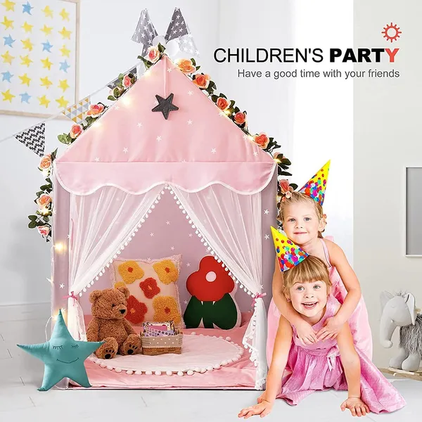 Portable_Boy_Girls_Play_Tent_House_For_Boys_Girls_Foldable_Indoor_Outdoor_Toy_Tent_Lightweight_Portable_Tent_For_Boys_Girls_Age_3_10_Years_Star_House_Pink_Tent_House
