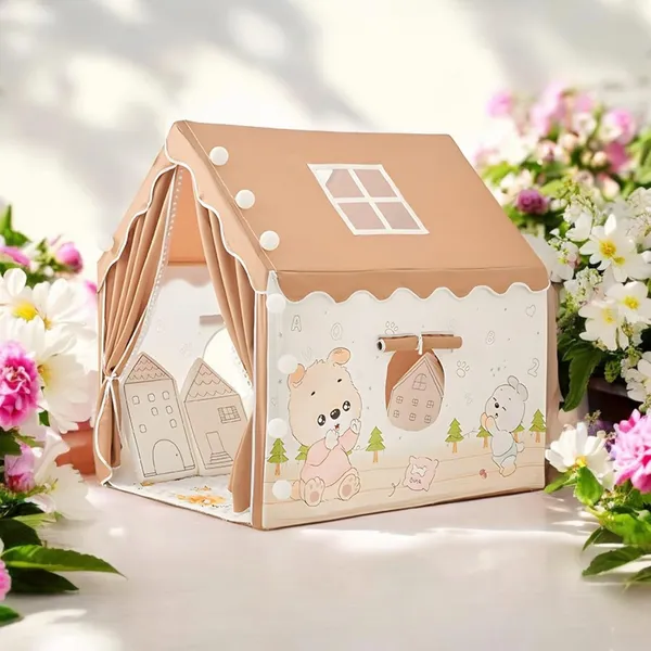 Portable_Boy_Girls_Play_Tent_House_For_Boys_Girls_Foldable_Indoor_Outdoor_Toy_Tent_Lightweight_Portable_Tent_For_Boys_Girls_Age_3_10_Years_Teddy_Tent_House