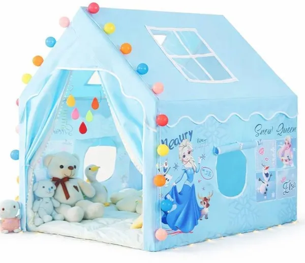 Tent_Play_For_Girls_Boys_Indoor_Outdoor_Portable_Tent_With_Curtains_Pretend_Play_Toy_Tent_House_For_Toddlers_Foldable_Play_Tent_House_For_3_10_Year_Old_Girls_And_Boys_Sonw_Queen_Tent_House