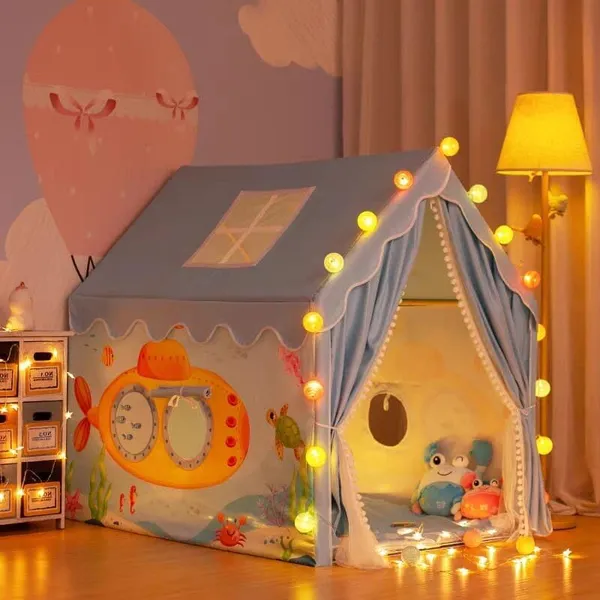 Colorfull_And_Light_Weight_Boy_Girl_Play_Tent_House_For_3_To_10_Years_Old_Boy_Girls_And_Boys_Light_Weight_And_Foldable_Boy_Girl_Toys_Indoor_And_Outdoor_Boy_Girl_Tent_House_Yellow_Fish_Tent_House