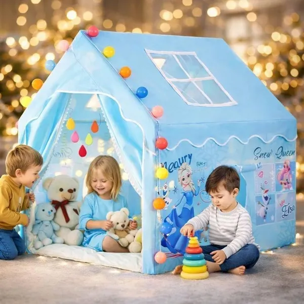 Play_House_For_Boy_Girls_Jumbo_Size_Extremely_Light_Weight_Waterproof_Kids_Play_Tent_House_For_Girls_Boys_Water_Repellent_Big_Size_Bis_Approved_Multicolor_D_Sonw_Queen_Tent_House
