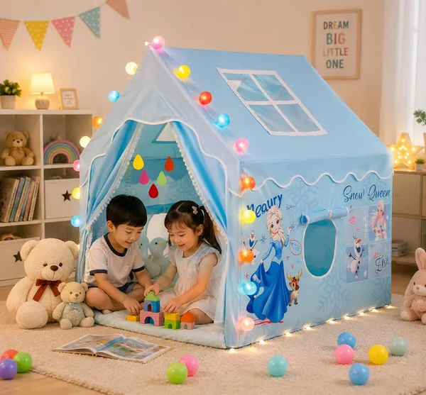 Play_House_For_Boy_Girls_Jumbo_Size_Extremely_Light_Weight_Waterproof_Kids_Play_Tent_House_For_Girls_Boys_Water_Repellent_Big_Size_Bis_Approved_Multicolor_D_Sonw_Queen_Tent_House