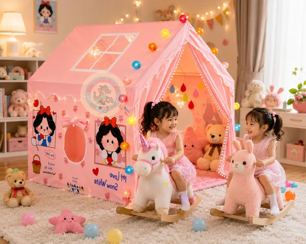 Tent_Play_For_Girls_Boys_Indoor_Outdoor_Portable_Tent_With_Curtains_Pretend_Play_Toy_Tent_House_For_Toddlers_Foldable_Play_Tent_House_For_3_10_Year_Old_Girls_And_Boys_Snow_White_Tent_House