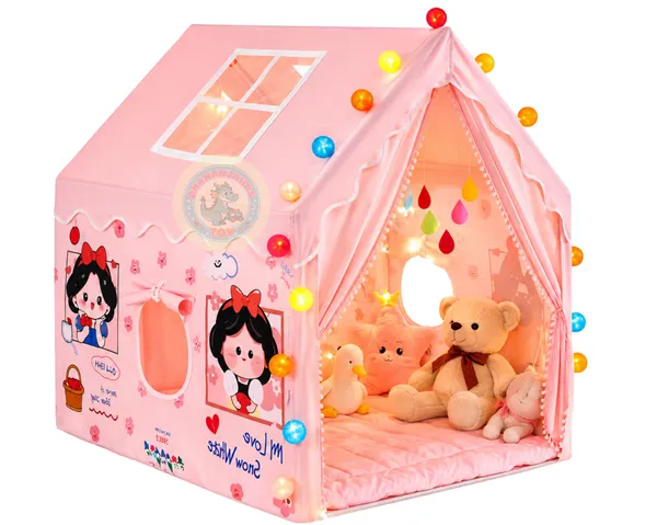 Tent_Play_For_Girls_Boys_Indoor_Outdoor_Portable_Tent_With_Curtains_Pretend_Play_Toy_Tent_House_For_Toddlers_Foldable_Play_Tent_House_For_3_10_Year_Old_Girls_And_Boys_Snow_White_Tent_House