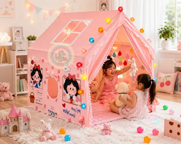 Tent_Play_For_Girls_Boys_Indoor_Outdoor_Portable_Tent_With_Curtains_Pretend_Play_Toy_Tent_House_For_Toddlers_Foldable_Play_Tent_House_For_3_10_Year_Old_Girls_And_Boys_Snow_White_Tent_House
