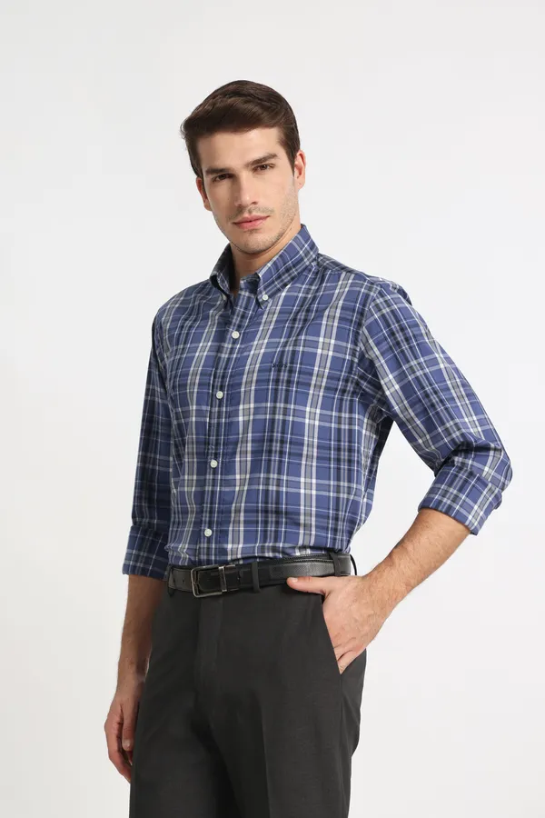 Classic_Blue_Grid_Shirt_Men