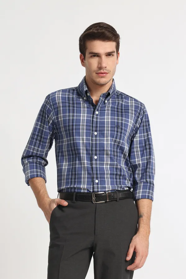 Classic_Blue_Grid_Shirt_Men