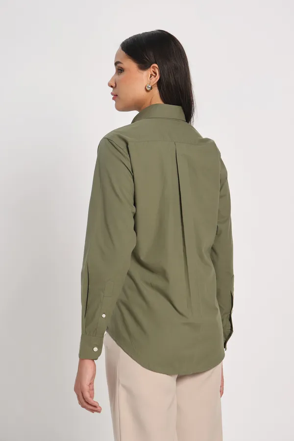Dusty_Green_Twill_Shirt_Women