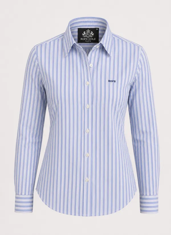 Ocean_Pinstripe_Cotton_Shirt_Women