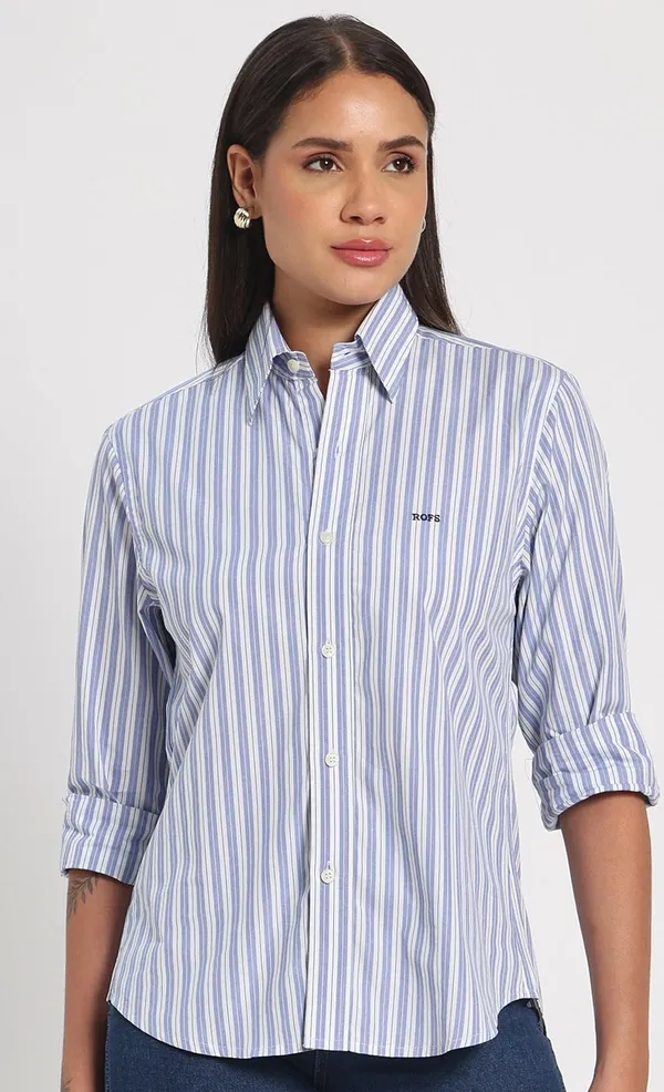 Ocean_Pinstripe_Cotton_Shirt_Women
