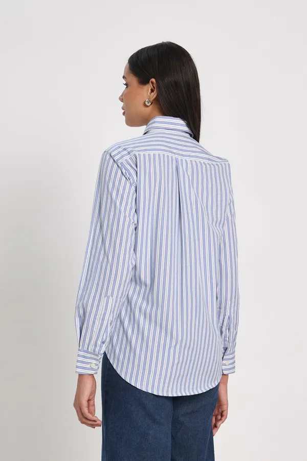 Ocean_Pinstripe_Cotton_Shirt_Women