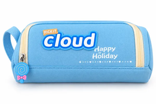 Sky_Blue_Polyester_Zippered_Pencil_Pouch_For_Kids