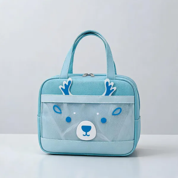 Sky_Blue_Synthetic_Leather_Insulated_Lunch_Bag_For_Kids