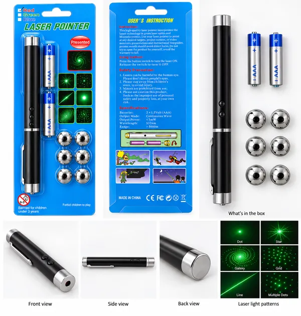 Aluminium_Alloy_Green_Laser_Pointer_With_6_Light_Caps_-_Pack_Of_2