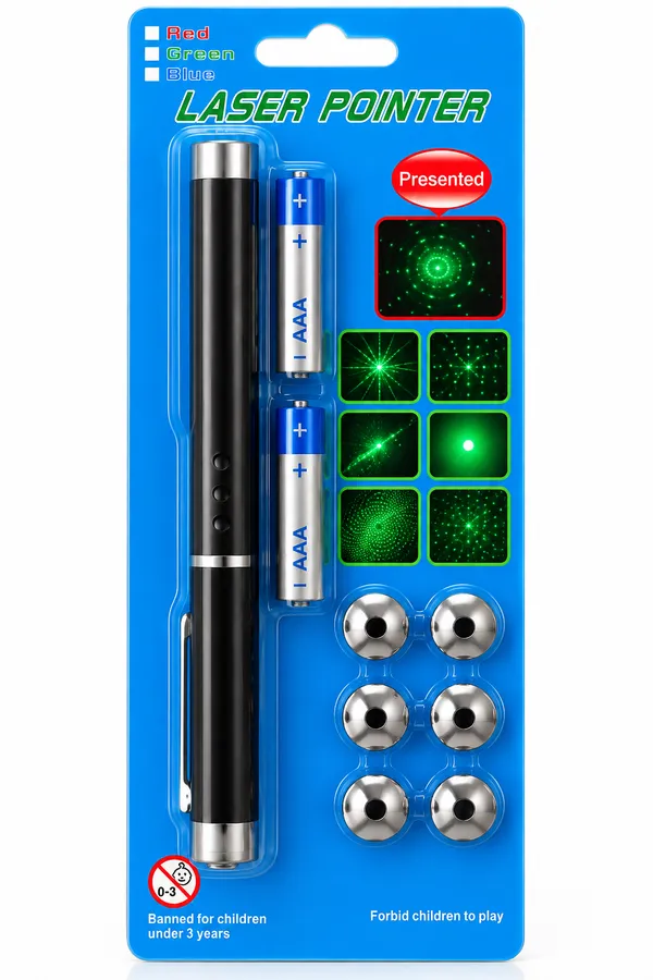 Aluminium_Alloy_Green_Laser_Pointer_With_6_Light_Caps_-_Pack_Of_2