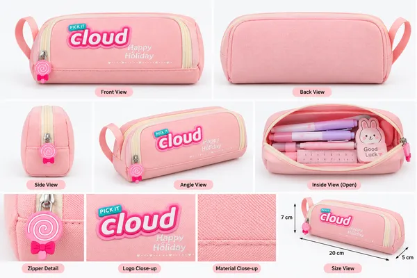 Pink_Polyester_Zipper_Pencil_Pouch_For_Kids