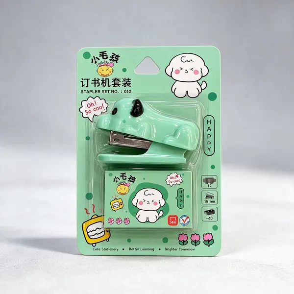 Mint_Green_Cartoon_Animal_Plastic_Stapler_Set_-_Pack_Of_3
