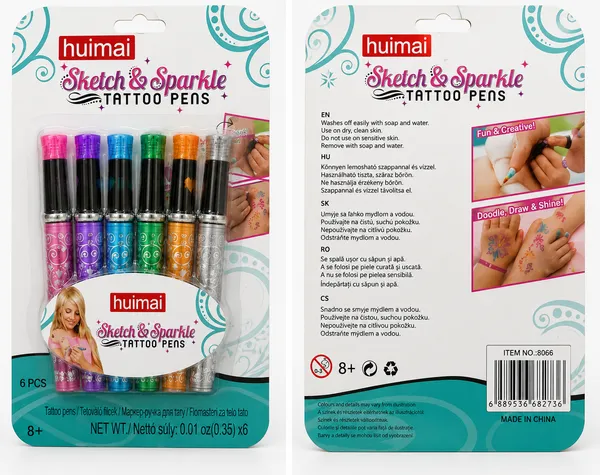 Huimai_Washable_Tattoo_Pen_Set_-_Pack_Of_2