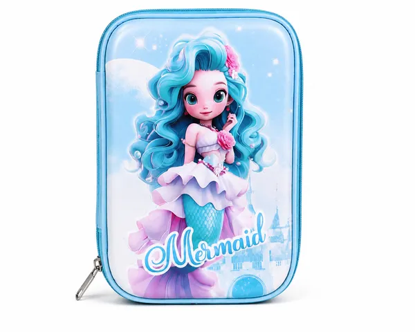 Blue_Polyester_Mermaid_Print_Zippered_Pencil_Case_For_Kids