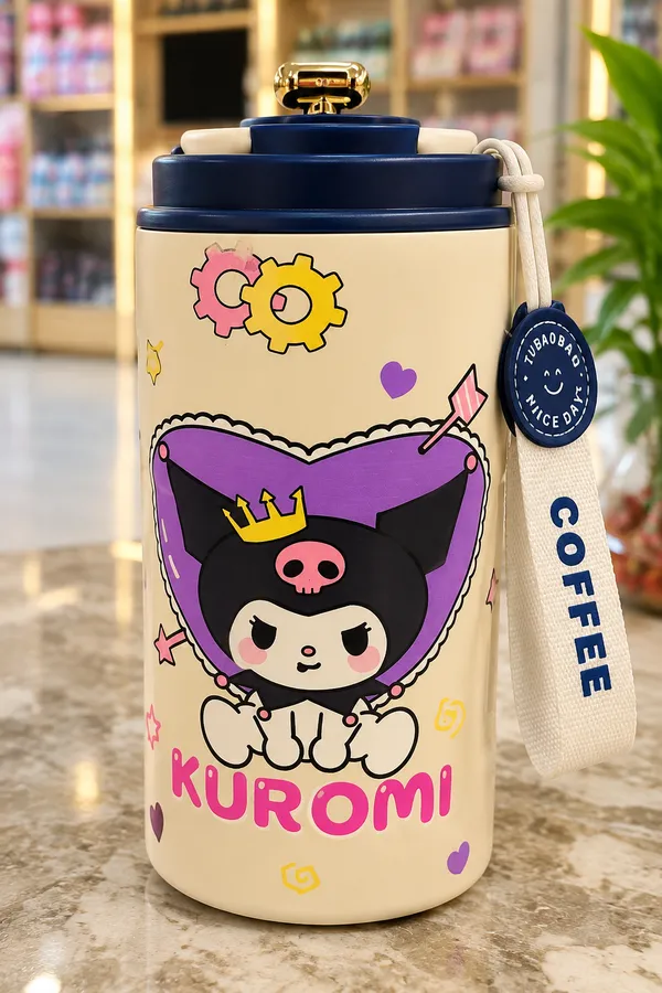 Stainless_Steel_Kuromi_Print_Water_Bottle_With_Strap