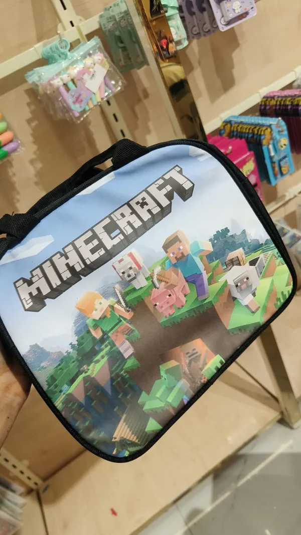 Black_Polyester_Minecraft_Print_Lunch_Bag_For_Kids_-_Pack_Of_2