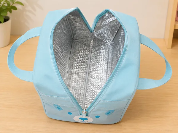 Sky_Blue_Synthetic_Leather_Insulated_Lunch_Bag_For_Kids