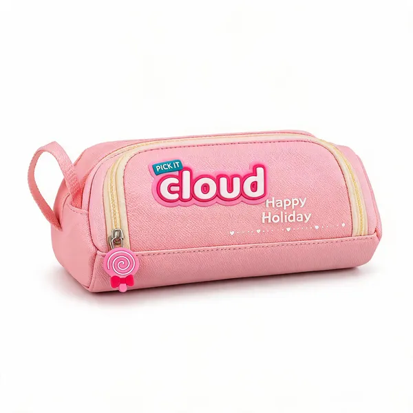 Pink_Polyester_Zipper_Pencil_Pouch_For_Kids
