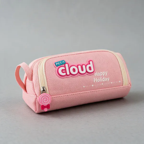 Pink_Polyester_Zipper_Pencil_Pouch_For_Kids