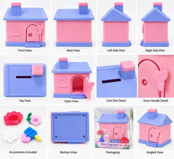 Pink_Blue_Plastic_House_Shaped_Piggy_Bank_With_Key