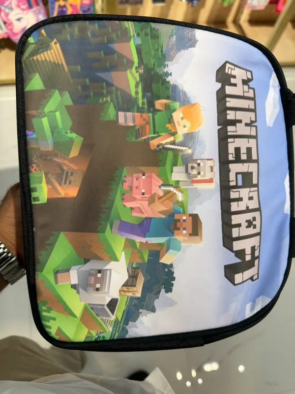 Black_Polyester_Minecraft_Print_Lunch_Bag_For_Kids_-_Pack_Of_2