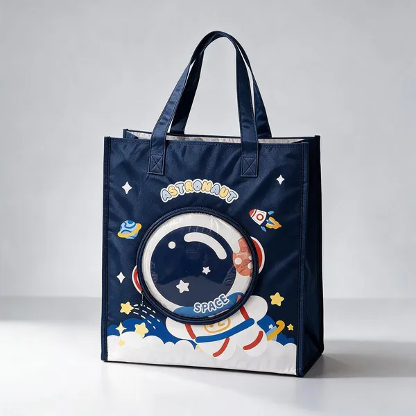 Blue_Polyester_Astronaut_Print_Tote_Bag_For_Kids