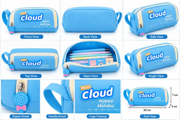 Sky_Blue_Polyester_Zippered_Pencil_Pouch_For_Kids